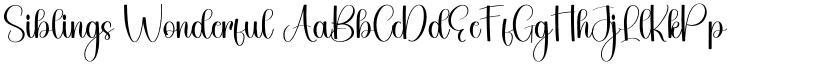 Siblings Wonderful font