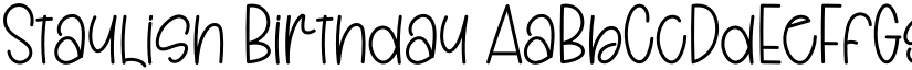 Staylish Birthday font