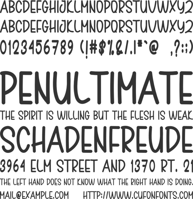 Aurora Designer font preview