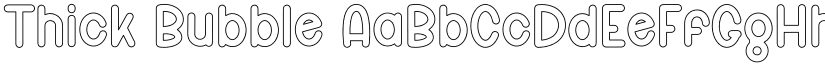 Thick Bubble font