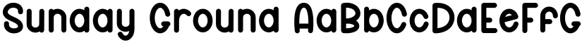 Sunday Ground font