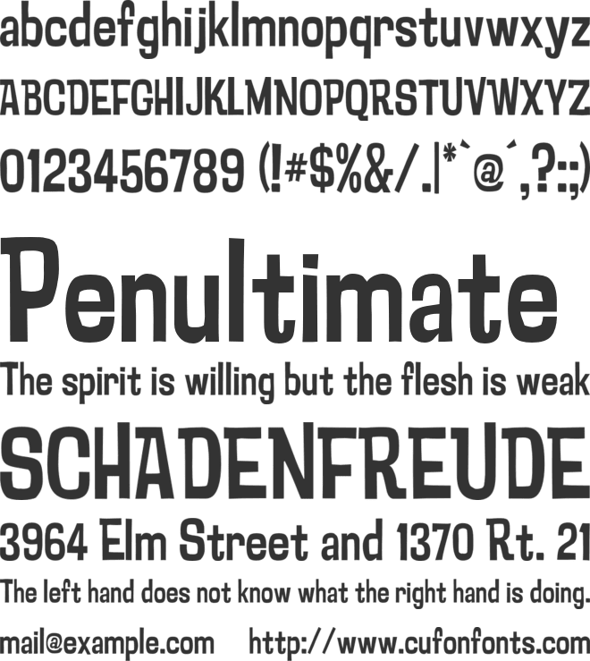 Briarpatch font preview