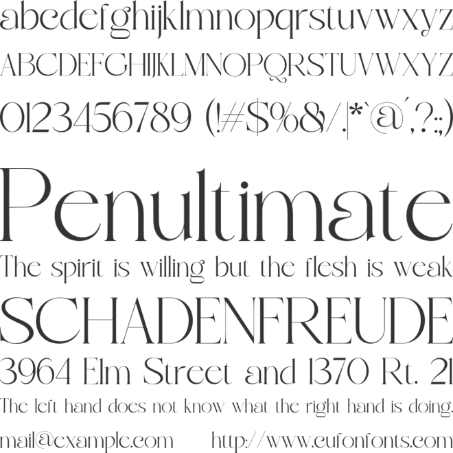 Epical Roman font preview