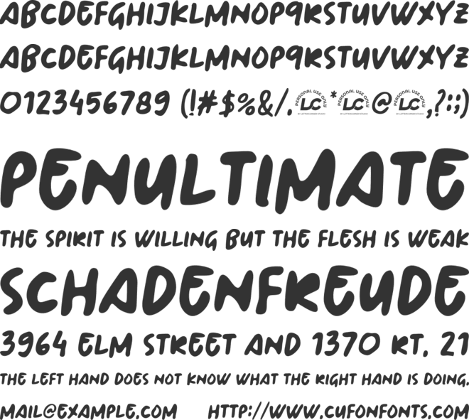 Blank Canvas font preview