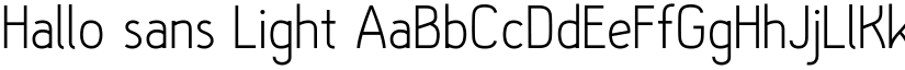 Hallo sans Light font