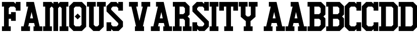 Famous Varsity font