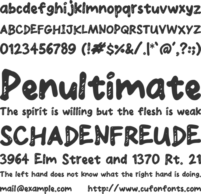 Choco Crumbs font preview