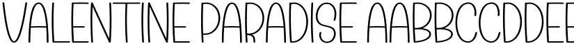 Valentine Paradise font download