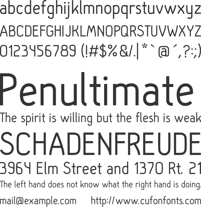 Hallo sans font preview