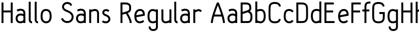 Hallo Sans Regular font