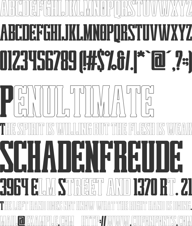 Varsity Holiday font preview