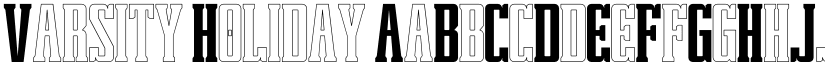 Varsity Holiday font download
