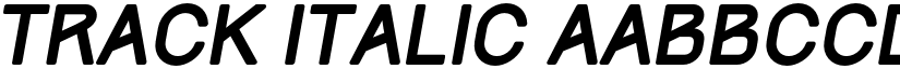 Track Italic font