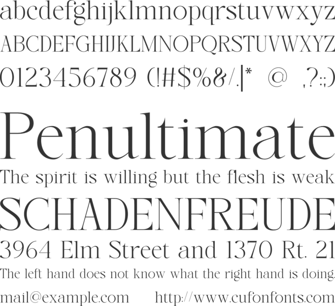 Amagona font preview