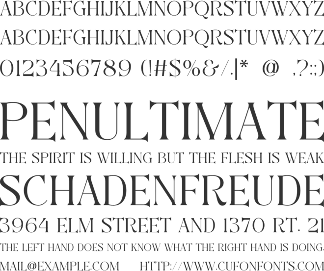 Awesome Starthen font preview