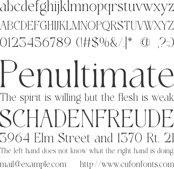 Astetes font preview