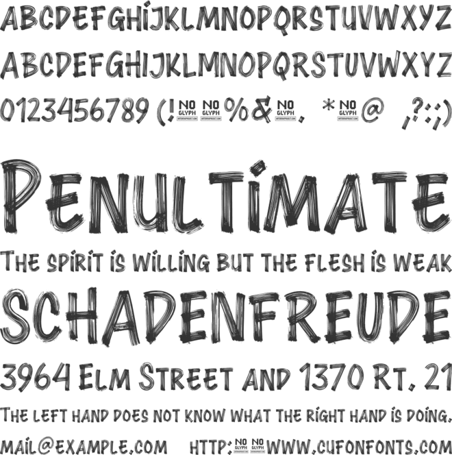 Throwback Glorious font preview