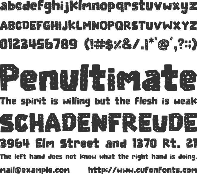 Sesame Crackers font preview