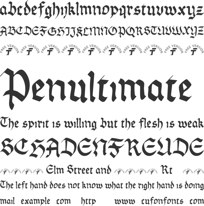 FT Lucifera font preview