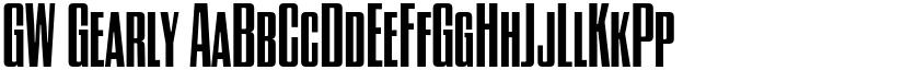 GW Gearly font