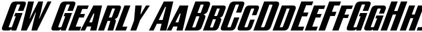 GW Gearly font