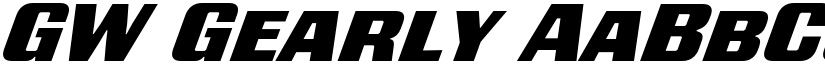 GW Gearly font