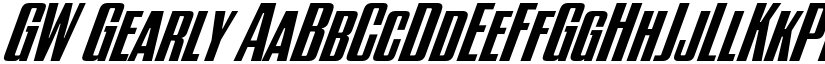 GW Gearly font