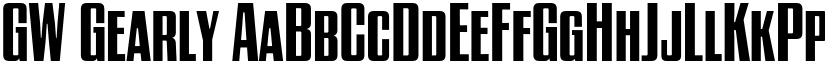GW Gearly font