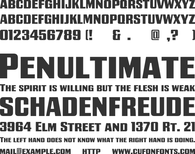 GW Gearly font preview