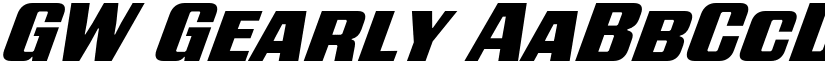 GW Gearly font