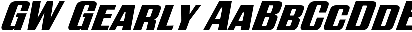 GW Gearly font