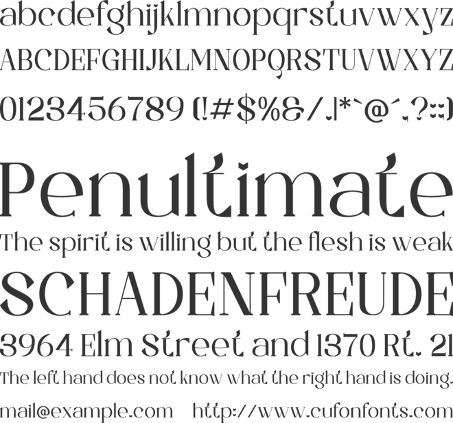 Samthing font preview