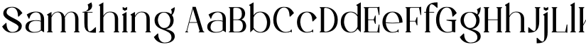 Samthing font