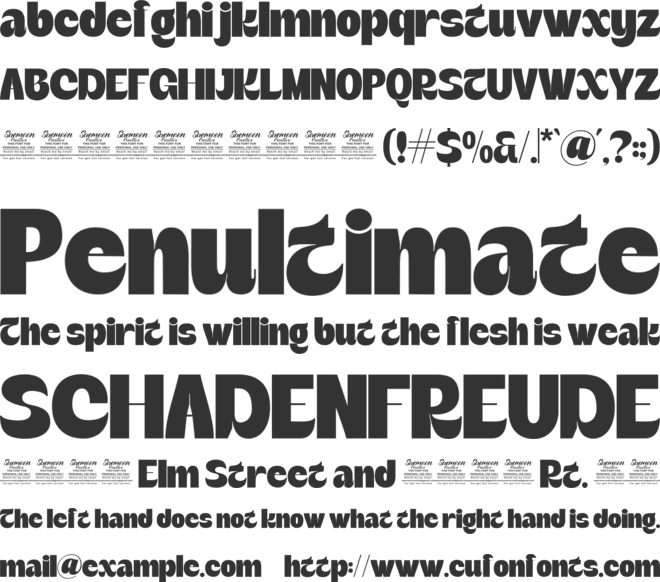 Bigmod Personal Use Only font preview