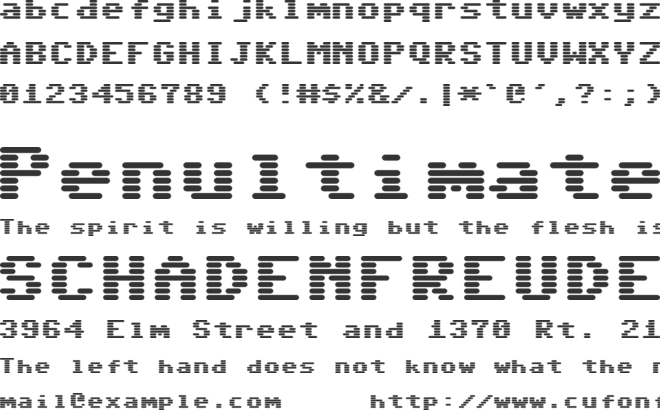 Sixtyfour Convergence font preview
