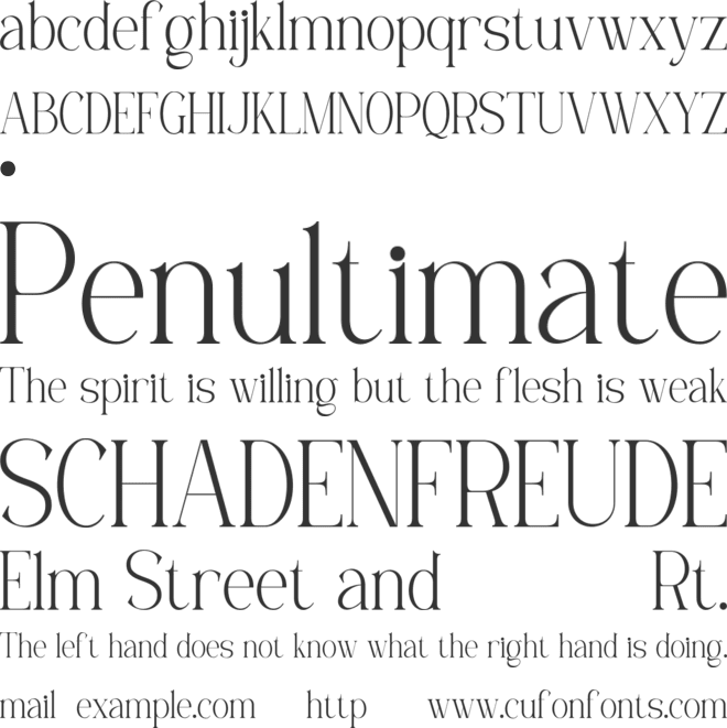 RAVELLA font preview