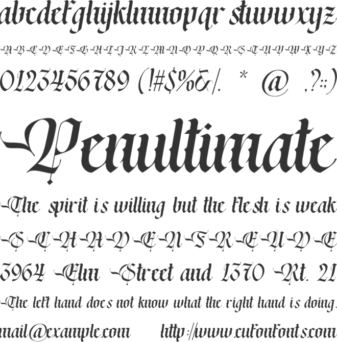 Rebella font preview