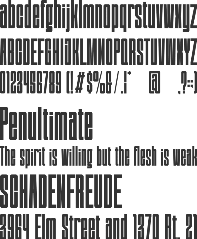 Rostelop font preview