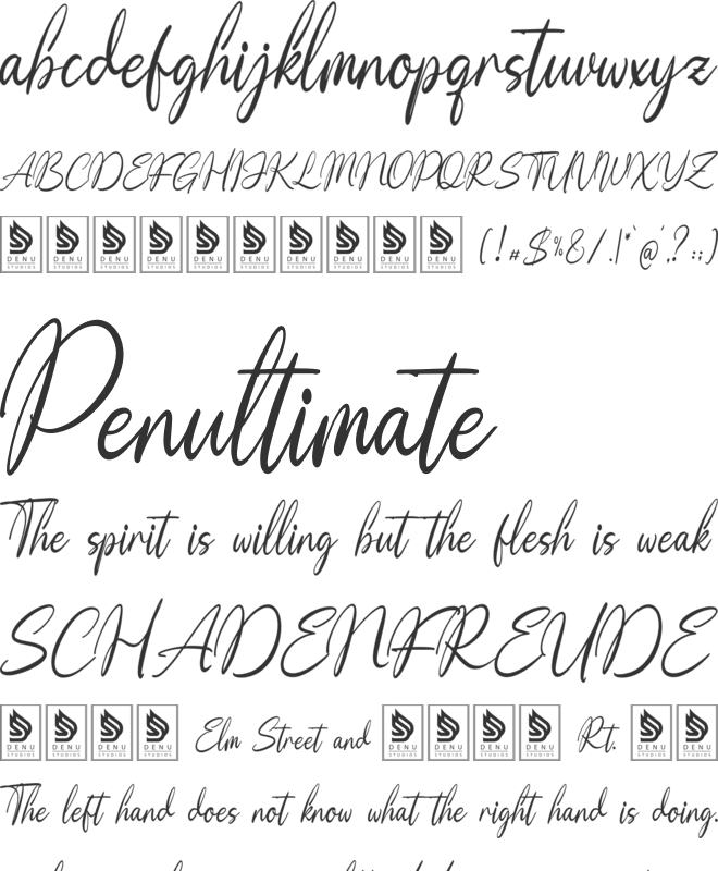 Moonlit Muse font preview