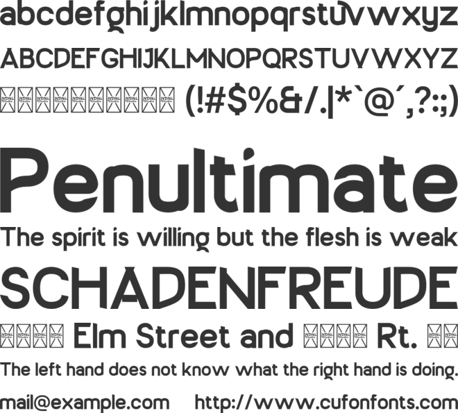 Ravence font preview