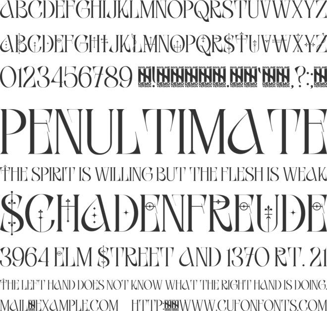Althero font preview