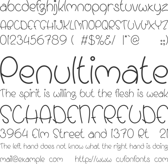 PGR Red Apple font preview