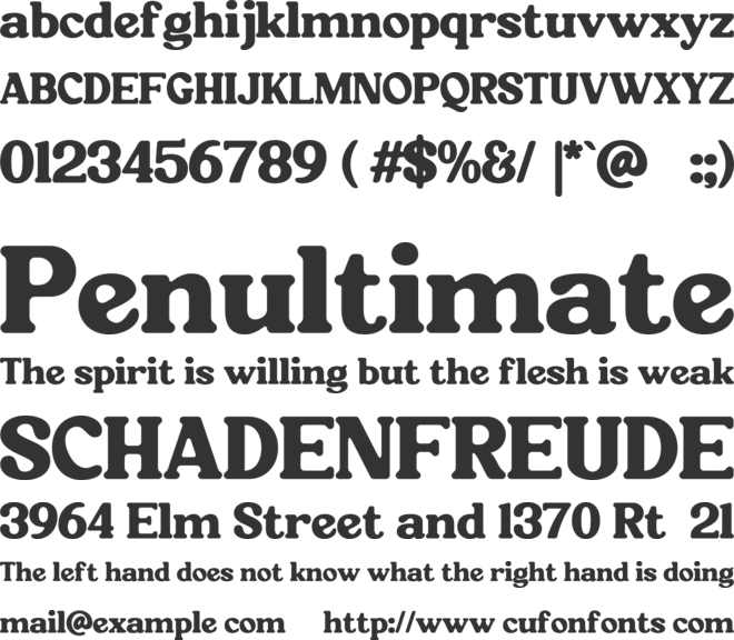 Terakota font preview