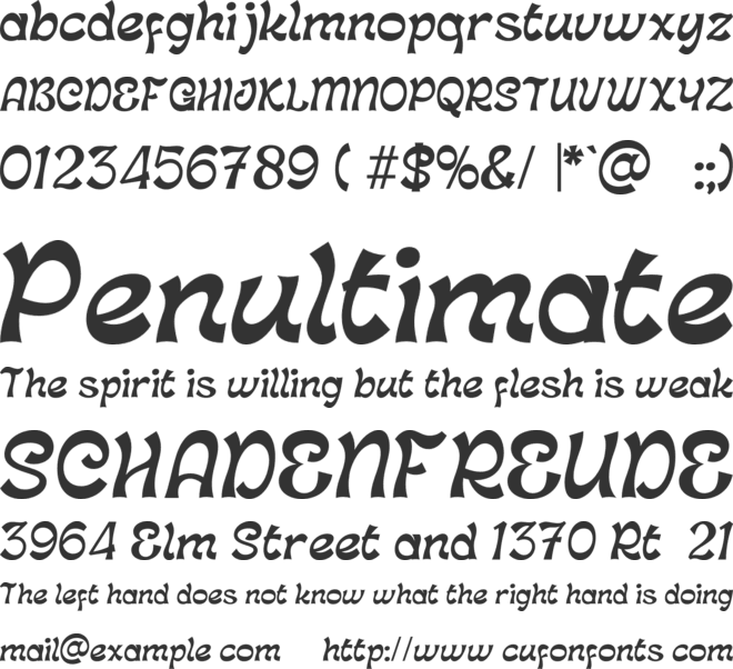 Sixtea font preview