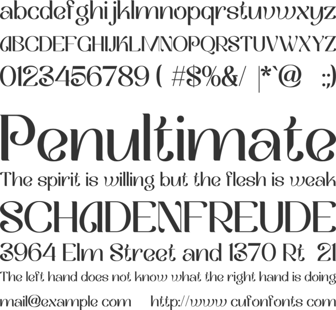 Lavendish font preview