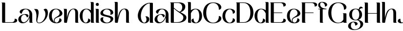Lavendish font