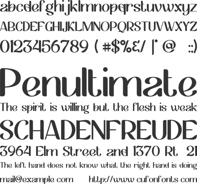 Kaltera font preview