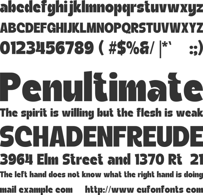 PGR Muffle font preview