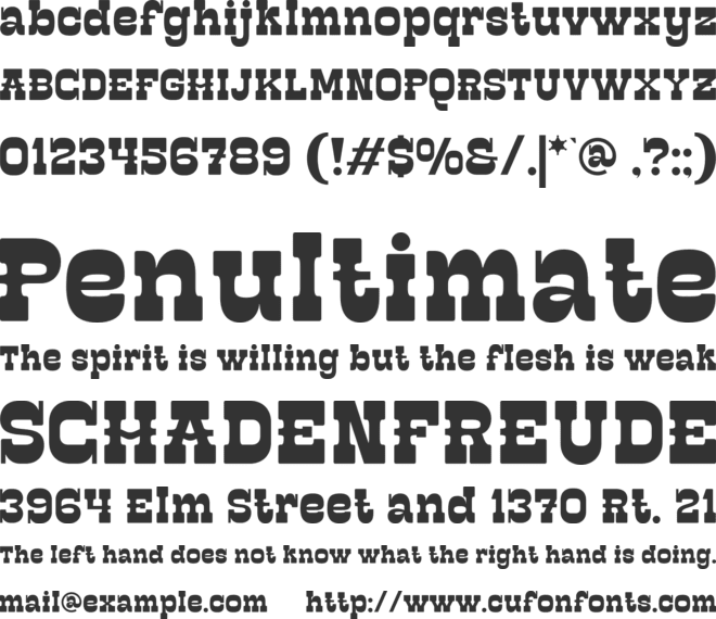 Truewild font preview