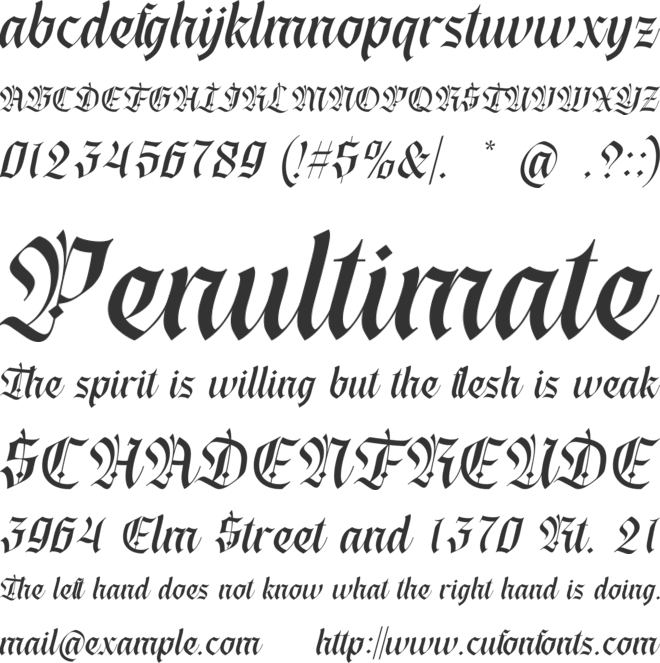 Berga Mont font preview